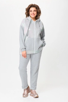 Спортивный костюм 1401 серый перламутр Michel Chic