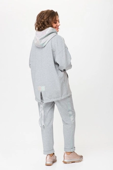 Спортивный костюм 1401 серый перламутр Michel Chic