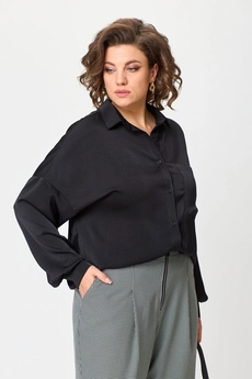 Костюм брючный 1402 черный + клетка Michel Chic