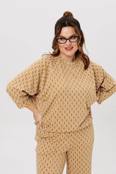 Костюм брючный 1403 экрю Michel Chic