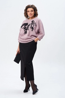 Костюм с юбкой 1407 пыльная роза Michel Chic