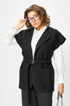 Костюм брючный 1409 черный Michel Chic