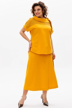 Костюм брючный 1418 охра Michel Chic