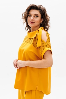 Костюм брючный 1418 охра Michel Chic