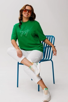 Костюм брючный 1419 зеленый Michel Chic