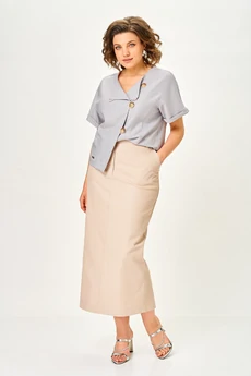 Костюм с юбкой 1422 латте Michel Chic