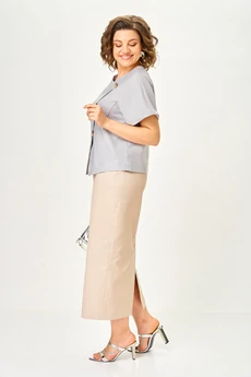 Костюм с юбкой 1422 латте Michel Chic