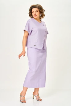 Костюм с юбкой 1422 лаванда Michel Chic