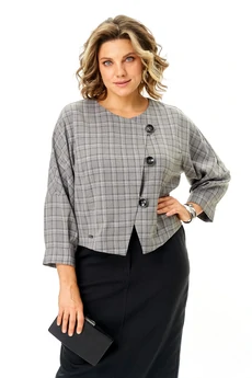 Костюм с юбкой 1422-2 грозовой графит Michel Chic