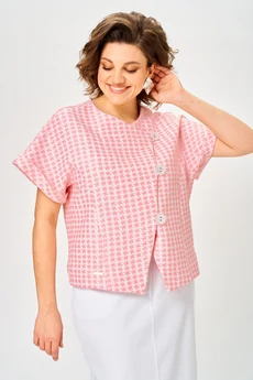 Костюм с юбкой 1422 шелковая пудра Michel Chic