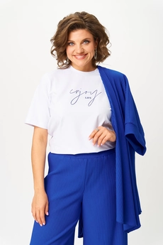 Костюм брючный 1427 василек Michel Chic