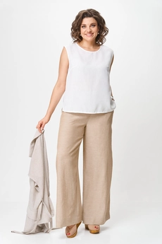 Костюм брючный 1429 бежевый Michel Chic
