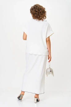 Костюм с юбкой 1430 белый Michel Chic