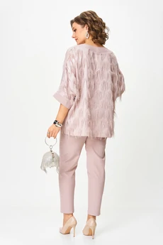 Костюм брючный 1435 пыльная роза Michel Chic