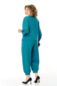 Костюм брючный 1436-1 бирюза Michel Chic