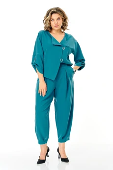 Костюм брючный 1436-1 бирюза Michel Chic