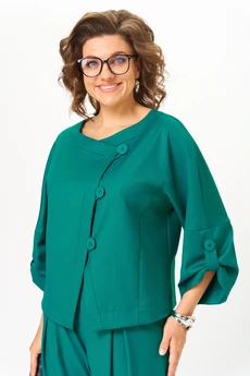 Костюм брючный 1436-1 изумруд Michel Chic