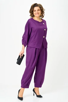 Костюм брючный 1436-1 пурпур Michel Chic
