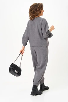 Костюм брючный 1436-1 светло-серый Michel Chic