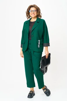 Костюм брючный 1437 изумруд Michel Chic
