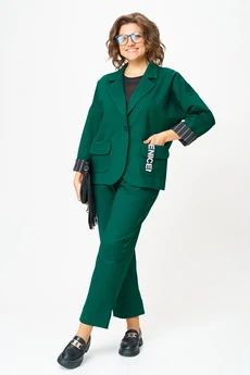 Костюм брючный 1437 изумруд Michel Chic
