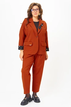 Костюм брючный 1437 терракот Michel Chic