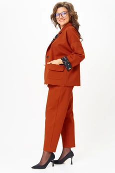 Костюм брючный 1437 терракот Michel Chic