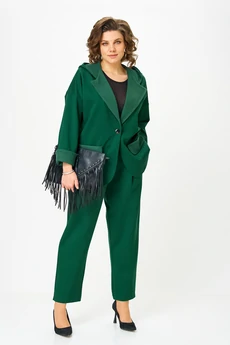 Костюм брючный 1437-1 глубокий изумруд Michel Chic