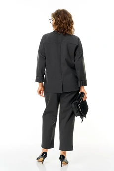 Костюм брючный 1437-2 темный графит Michel Chic
