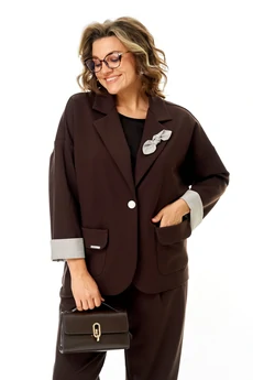 Костюм брючный 1437-2 трюфельный Michel Chic