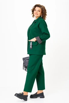 Костюм брючный 1437 изумруд Michel Chic