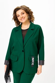 Костюм брючный 1437 изумруд Michel Chic