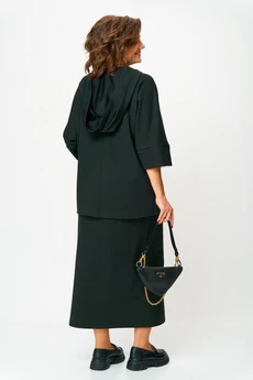 Костюм с юбкой 1438 изумрудный Michel Chic