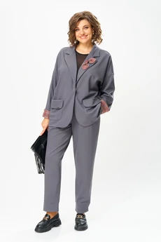 Костюм брючный 1441 грей Michel Chic
