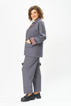 Костюм брючный 1441 грей Michel Chic