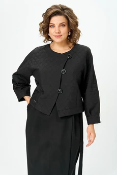 Костюм с юбкой 1443 черный Michel Chic