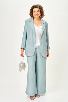 Костюм брючный 1446-1 нежно-голубой Michel Chic