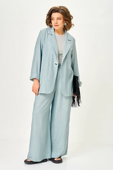 Костюм брючный 1446-1 нежно-голубой Michel Chic