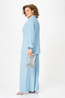 Костюм брючный 1446 небесно-голубой Michel Chic