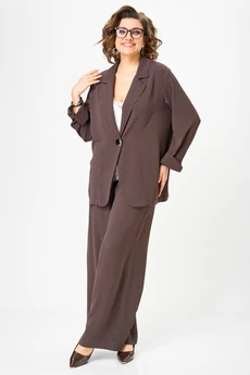 Костюм брючный 1446 шоколад Michel Chic