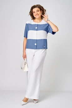 Костюм брючный 1449 морской шик Michel Chic