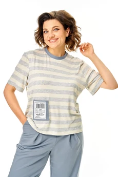 Костюм брючный 1452 дымчатый Michel Chic