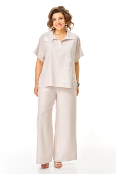 Костюм брючный 1455 карамельный мусс Michel Chic