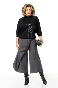 Костюм брючный 1470 графит Michel Chic