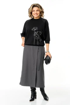 Костюм брючный 1470 графит Michel Chic