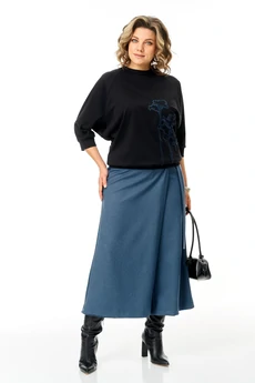 Костюм брючный 1470 индиго Michel Chic
