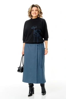 Костюм брючный 1470 индиго Michel Chic