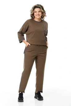 Костюм брючный 1474 бронзовый Michel Chic