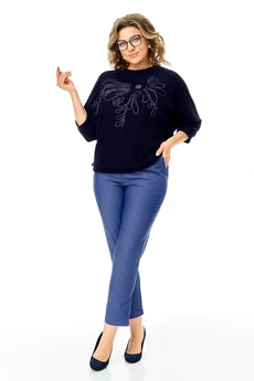 Костюм брючный 1475 синий Michel Chic