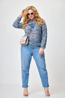 Блузка 172 бирюза Anelli